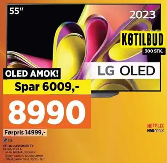 Power Lg 55´´ 4k oled smart tv tilbud