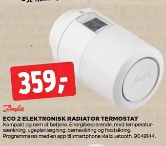 jem & fix Danfoss eco 2 elektronisk radiator termostat tilbud