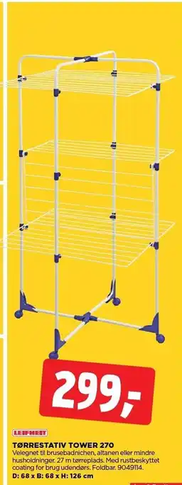 jem & fix Leifheit tørrestativ tower 270 tilbud