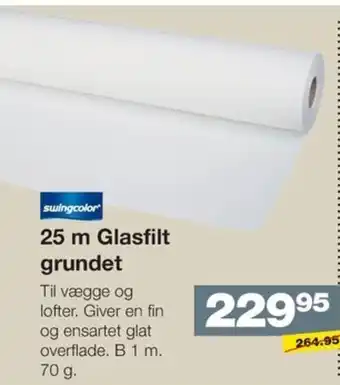 Bauhaus swingcolor 25 m Glasfilt grundet tilbud