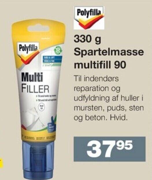 Polyfilla 330 g Spartelmasse multifill 90 tilbud hos Bauhaus