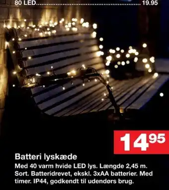 Bauhaus Batteri lyskæde tilbud