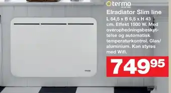 Bauhaus Elradiator Slim line tilbud