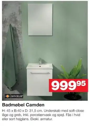 Bauhaus Badmøbel Camden tilbud
