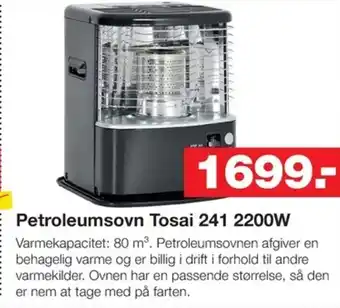 Bauhaus Petroleumsovn Tosai 241 2200W tilbud