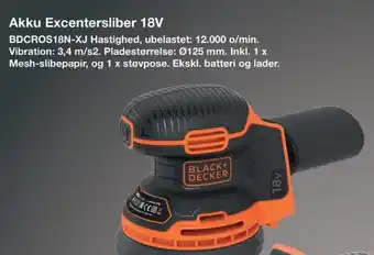 Bauhaus Akku Excentersliber 18V tilbud