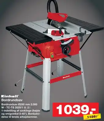 Bauhaus Einhell® Bordrundsav tilbud