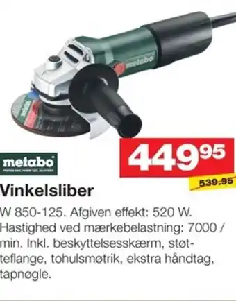 Bauhaus metabo Vinkelsliber tilbud