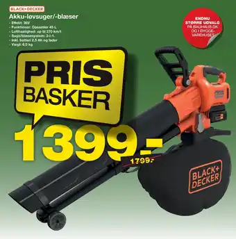 Bauhaus BLACK+DECKER Akku-løvsuger/-blæser tilbud