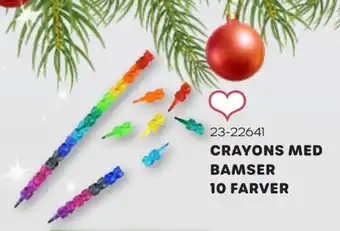 Crayons med bamser 10 farver
