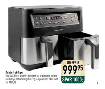 Imerco Dobbelt airfryer tilbud