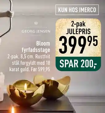 Imerco Bloom fyrfadsstage tilbud