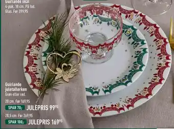 Imerco Guirlande juletallerken tilbud