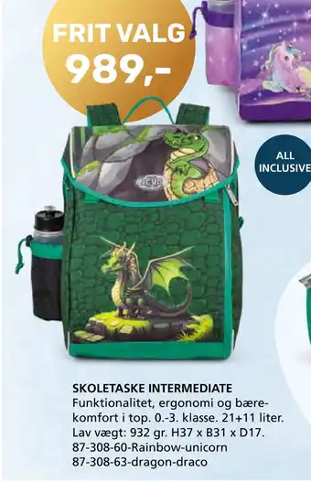 Skoletaske intermediate