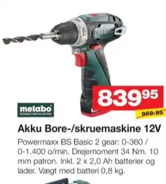 Bauhaus Blå bore- og skruemaskine tilbud