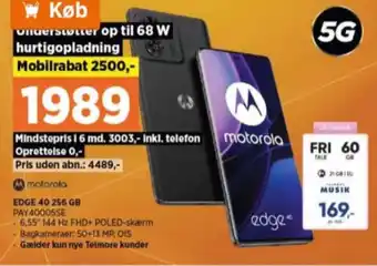 Power Edge 40 mobiltelefon tilbud