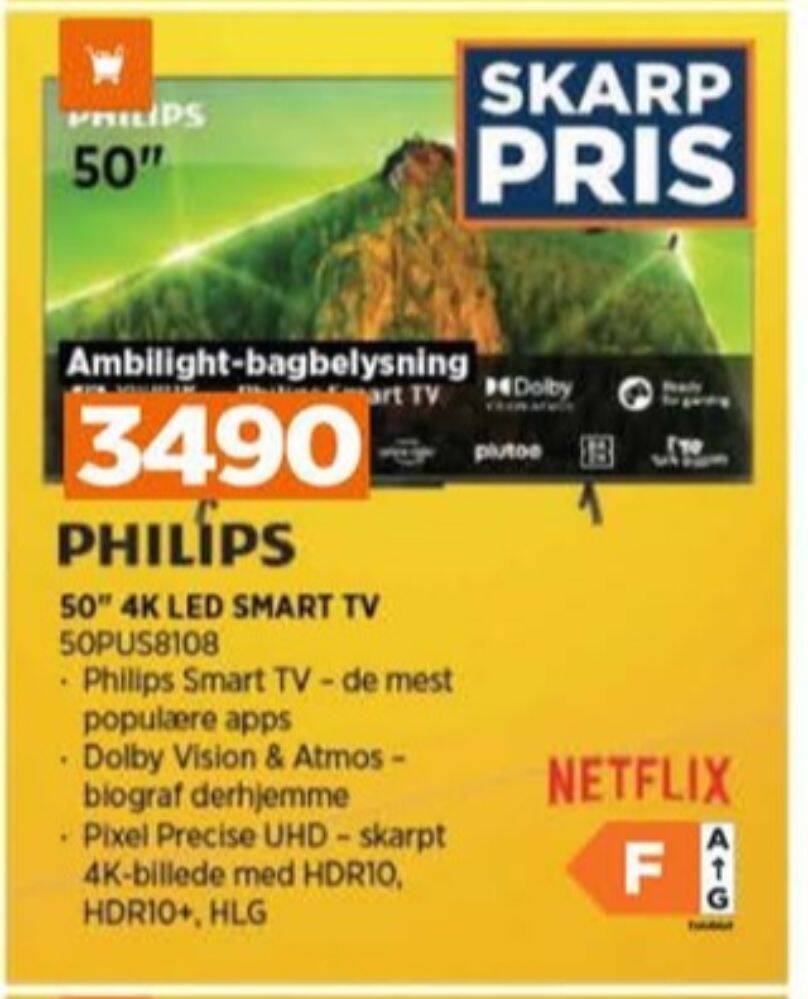 Philips tv tilbud hos Power