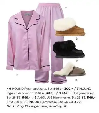 Salling Pyjamasskjorte, pyjamasbukser eller hjemmesko tilbud
