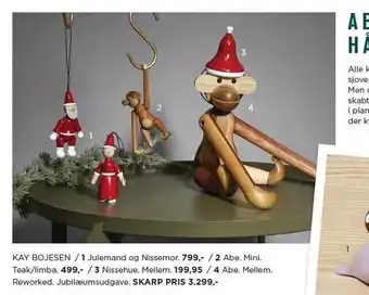 Kay bojesen julemand og nissemor, abe eller nissehue