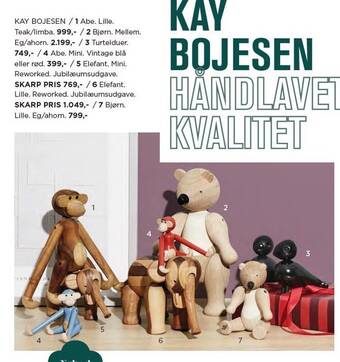 Salling Kay bojesen abe, bjørn, elefant eller bjørn tilbud