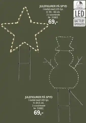 Daells Bolighus Julefigurer på spyd tilbud