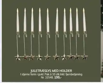 Juletræslys med holder