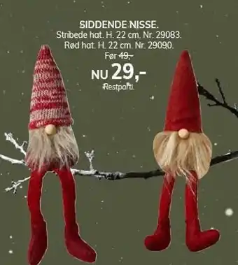 Daells Bolighus Siddende nisse tilbud