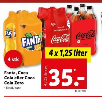 Let-Køb Fanta, Coca Cola eller Coca Cola Zero tilbud