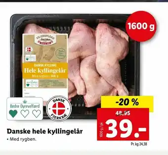Danske hele kyllingelår