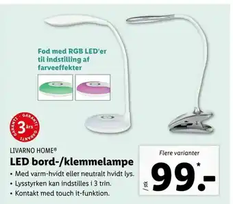 Let-Køb LED bord-/klemmelampe tilbud