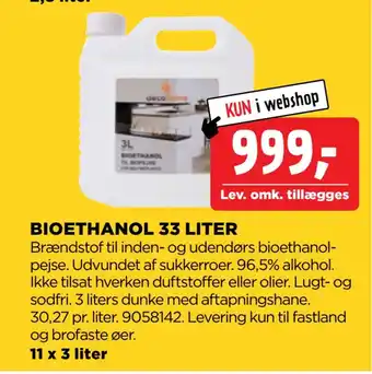 jem & fix Bioethanol 33 liter tilbud