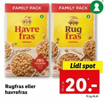 Let-Køb Rugfras eller havrefras tilbud