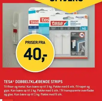 Tesa® dobbeltklæbende strips