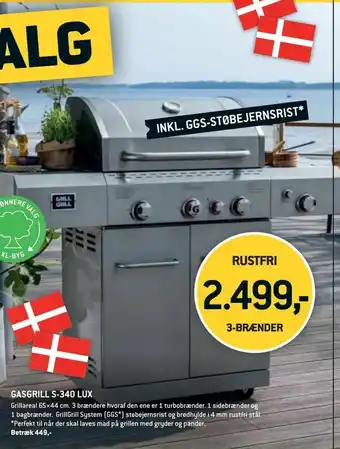 XL-BYG Gasgrill s-340 lux tilbud