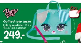 Bilka Quilted tote taske tilbud