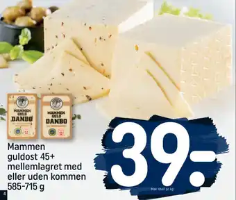 REMA 1000 Mammen skæreost danbo guld tilbud
