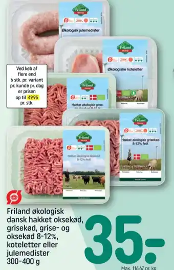 REMA 1000 Friland økologi medister tilbud
