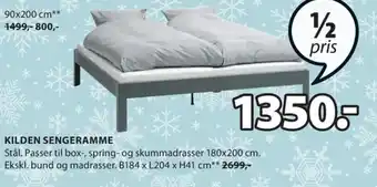 JYSK KILDEN SENGERAMME tilbud