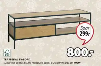 JYSK TRAPPEDAL TV-BORD tilbud