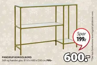 JYSK PANDRUP KONSOLBORD tilbud