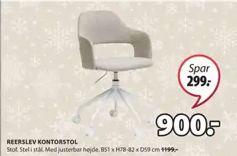 JYSK REERSLEV KONTORSTOL tilbud