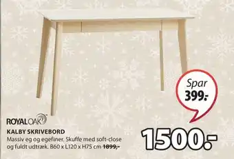JYSK KALBY SKRIVEBORD tilbud