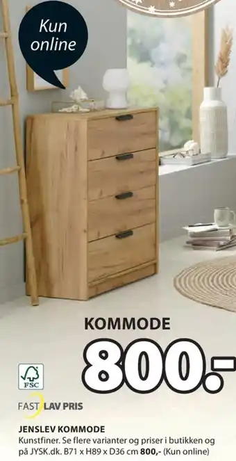JYSK JENSLEV KOMMODE tilbud