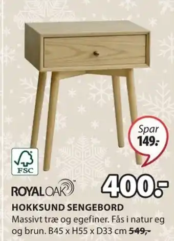 JYSK HOKKSUND SENGEBORD tilbud