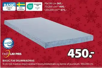 JYSK BASIC F30 SKUMMADRAS tilbud