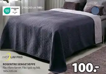 JYSK ROSENTRE SENGETÆPPE tilbud