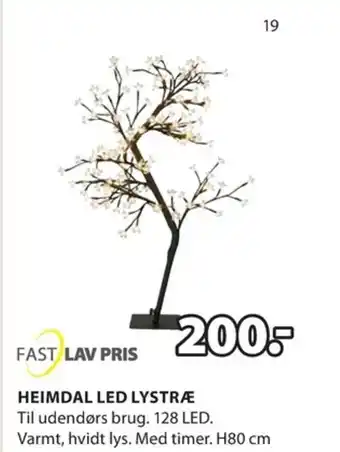 JYSK HEIMDAL LED LYSTRÆ tilbud