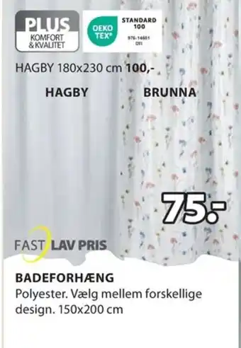 JYSK BADEFORHÆNG tilbud