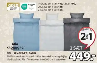 JYSK NELL SENGESÆT I SATIN tilbud