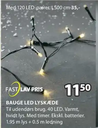 JYSK BAUGE LED LYSKÆDE tilbud